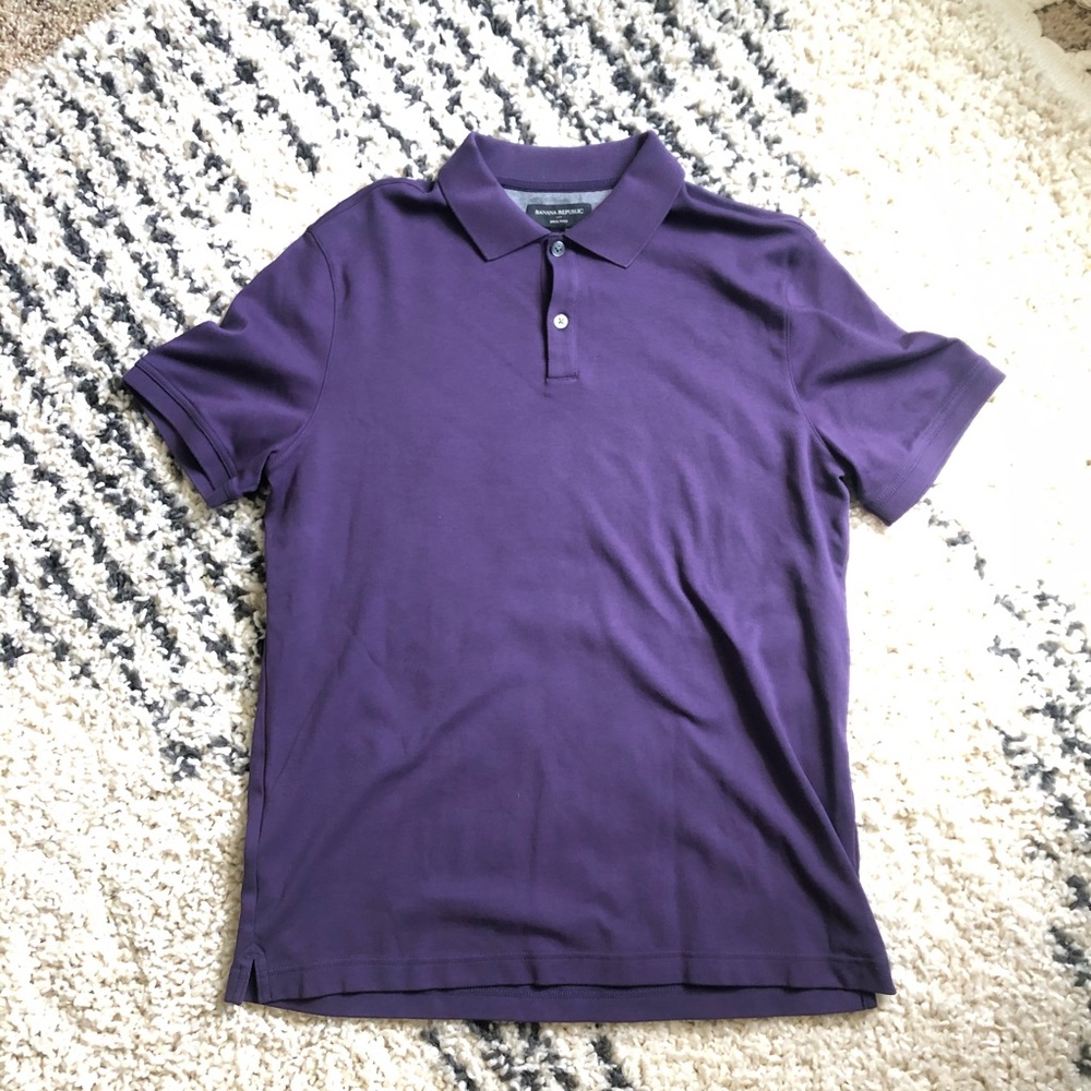 Banana Republic purple short sleeve polo Large